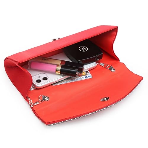 Dasein Clutch Purses for Women Evening Bags Formal Clutches with Rhinestones for Wedding Party Prom Dressy Purse - Image 3