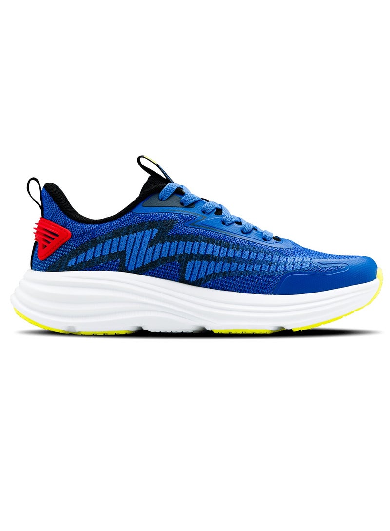 HUNDRED Hundred Softstride  Multipurpose Shoes | Running, Walking, Training, Gym & Jogging | Active Grip Rubber Technology | Heel Shield Protection (Navy Blue/Lime/Red - EUR 43)  - Image 2