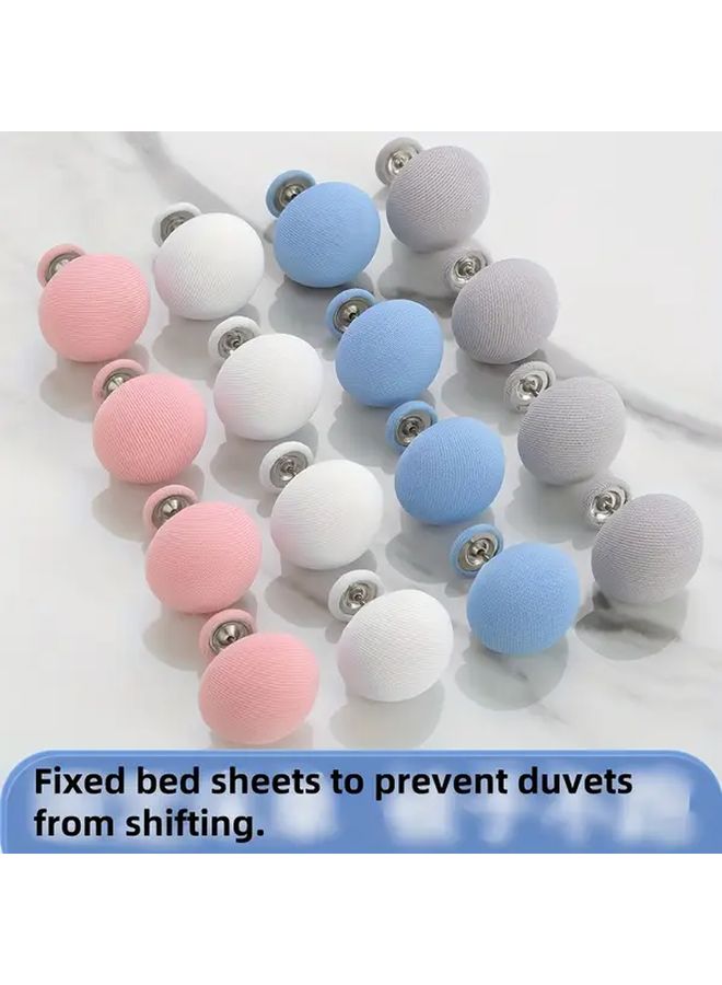 12 Pack White Mushroom Nail Quilt Retainers Detachable Grips No Trace - Image 5
