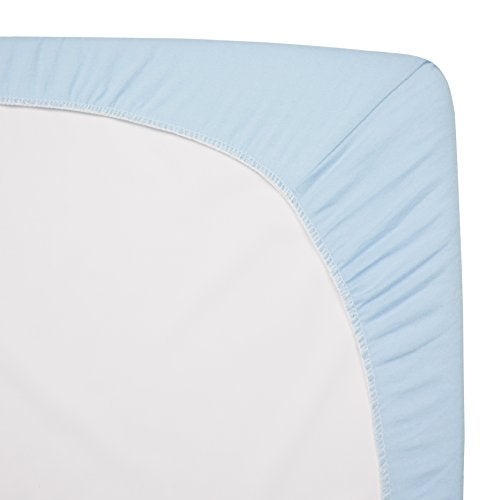 TL Care 100% Natural Breathable Cotton Jersey Knit Fitted Bassinet Sheet, Blue, 15" x 33", Soft Breathable, for Boys and Girls - Image 4