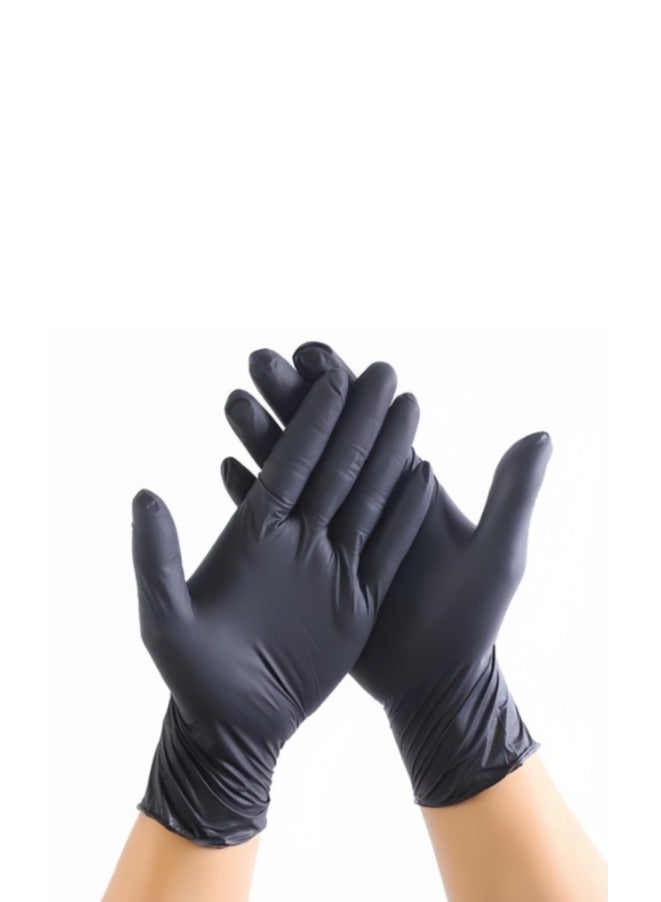 general Disposable Gloves Vinyl Multipurpose Kitchen Food Handling Cleaning Household Use Powder Free Latex Free Non Sterile Safety Gloves 70 Pcs Black - Image 1