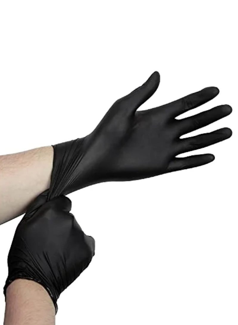 general Disposable Gloves Vinyl Multipurpose Kitchen Food Handling Cleaning Household Use Powder Free Latex Free Non Sterile Safety Gloves 70 Pcs Black - Image 2