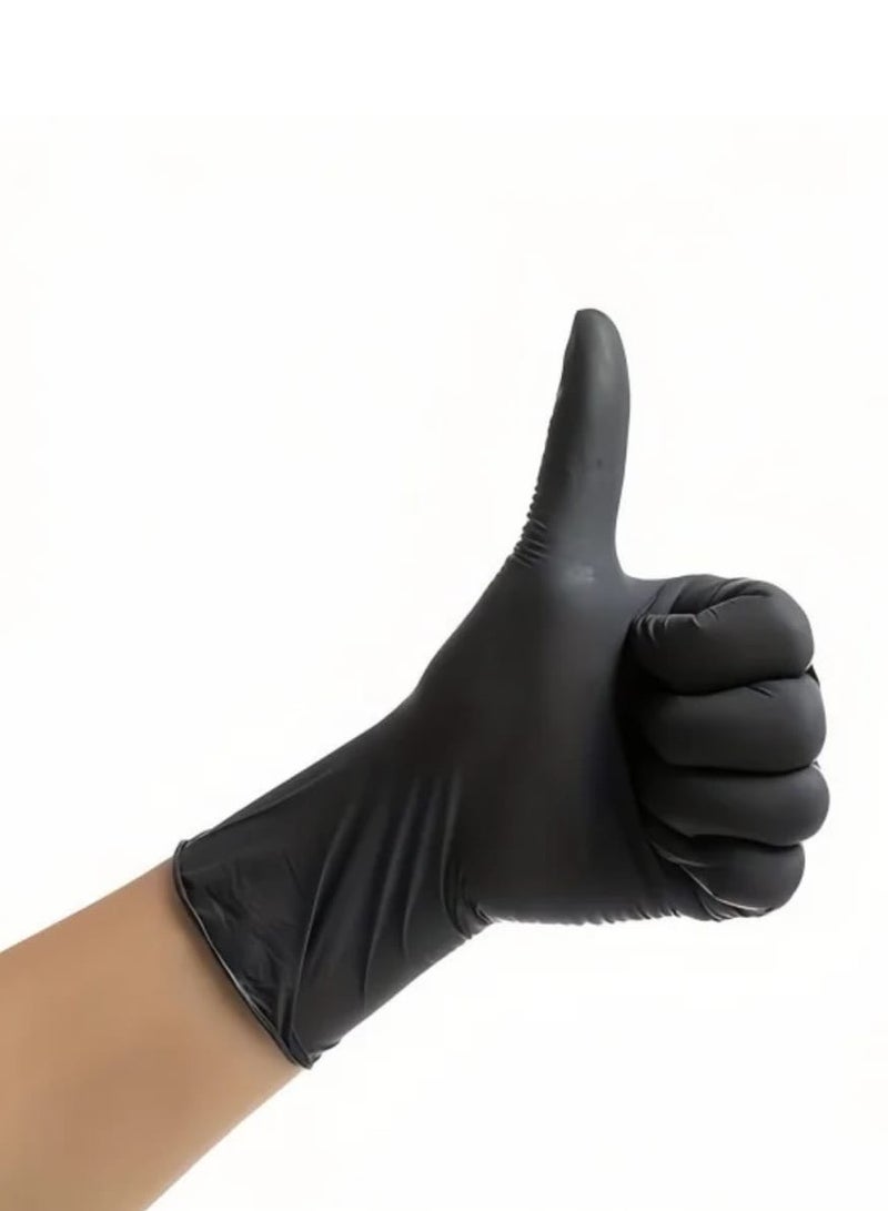 general Disposable Gloves Vinyl Multipurpose Kitchen Food Handling Cleaning Household Use Powder Free Latex Free Non Sterile Safety Gloves 70 Pcs Black - Image 3