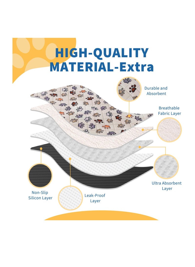 Excefore Washable Pee Pads for Dogs, Fast Absorbing Puppy Pads, Super Absorbent Washable Pee Pads for Dogs with Pet Hair Remover Roller, Reusable Pee Pads for Dogs, Non-Slip Waterproof Potting Mat - Image 3
