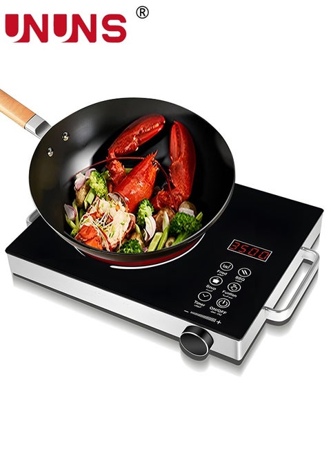 Induction Cooker,Electric Induction Countertop Burner With 2 Handle And LCD Sensor Touch Timer,6 Power Induction Burner For Cooking Induction Cooktop