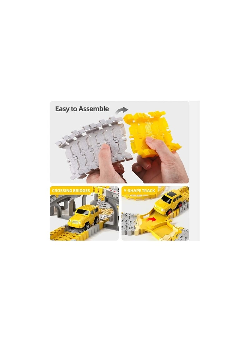 236 PCS Construction Toys Race Tracks for Boys Kids Toys, 6 PCS Construction Car and Flexible Track Playset Create A Engineering Road for 3 4 5 6 Year Old Boys Girls Toys  - Image 5