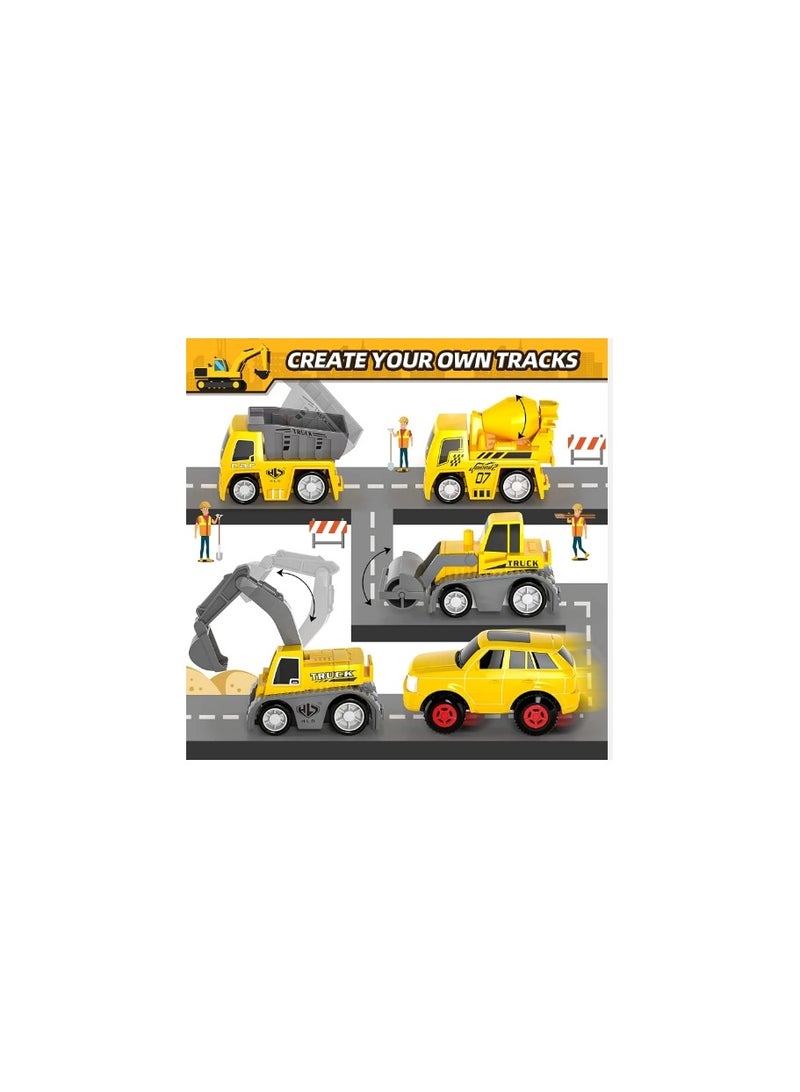 236 PCS Construction Toys Race Tracks for Boys Kids Toys, 6 PCS Construction Car and Flexible Track Playset Create A Engineering Road for 3 4 5 6 Year Old Boys Girls Toys  - Image 4