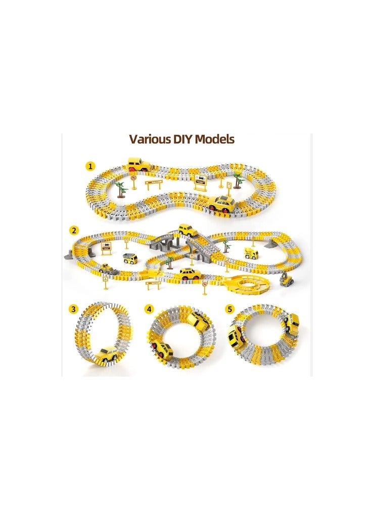 236 PCS Construction Toys Race Tracks for Boys Kids Toys, 6 PCS Construction Car and Flexible Track Playset Create A Engineering Road for 3 4 5 6 Year Old Boys Girls Toys  - Image 3