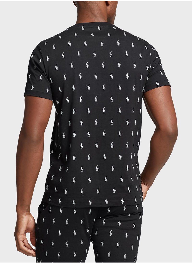 POLO RALPH LAUREN - Printed Crew Neck T-Shirt - Image 1