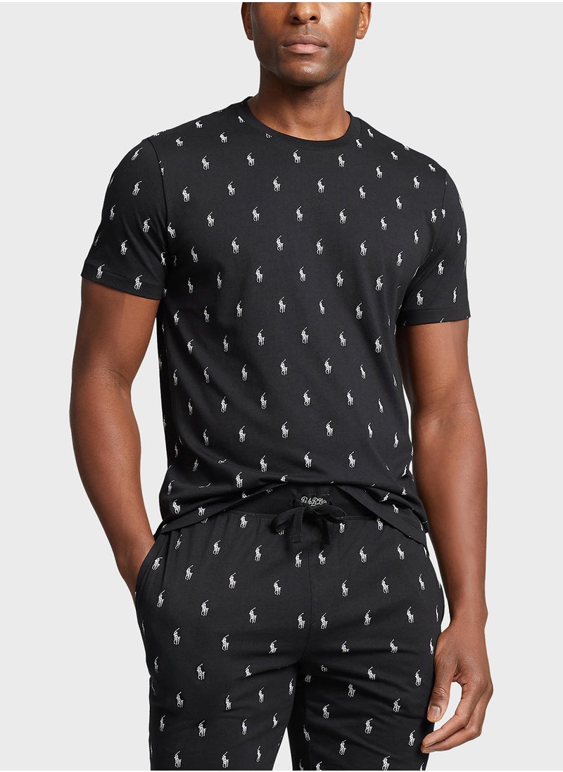 POLO RALPH LAUREN - Printed Crew Neck T-Shirt - Image 1