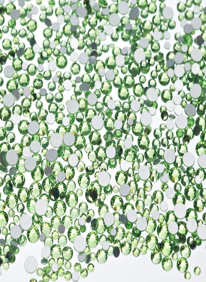 LOOKSEVEN 1728PCS Nail Art Rhinestone Light Green Glitter Diamend Gems 3D Tips DIY Decoration Fashion Flatback Crystal Gems Crystal Nail Rhinestones for Acrylic Nails, DIY Projects - Image 4