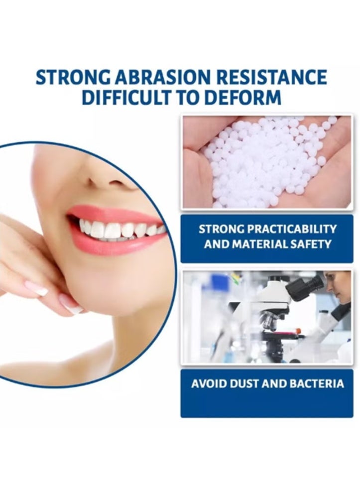 EELHOE Thermal Forming False Teeth,Temporary Tooth Repair Beads Reusable Teeth Filling Replacement for Chipped Teeth,Thermal Beads for Missing & Broken Tooth Fake Teeth Non Toxic Tooth Repair Kit 30ml - Image 3