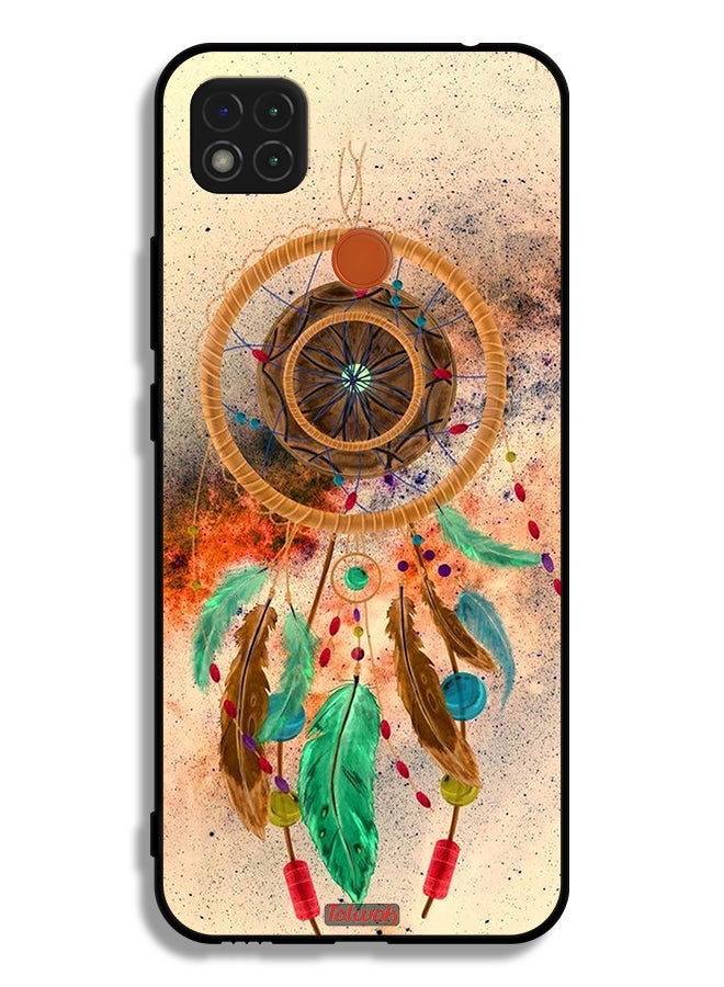 Tolwak Xiaomi Redmi 9C Protective Case Cover Mandala Hanging Feathers - Image 2