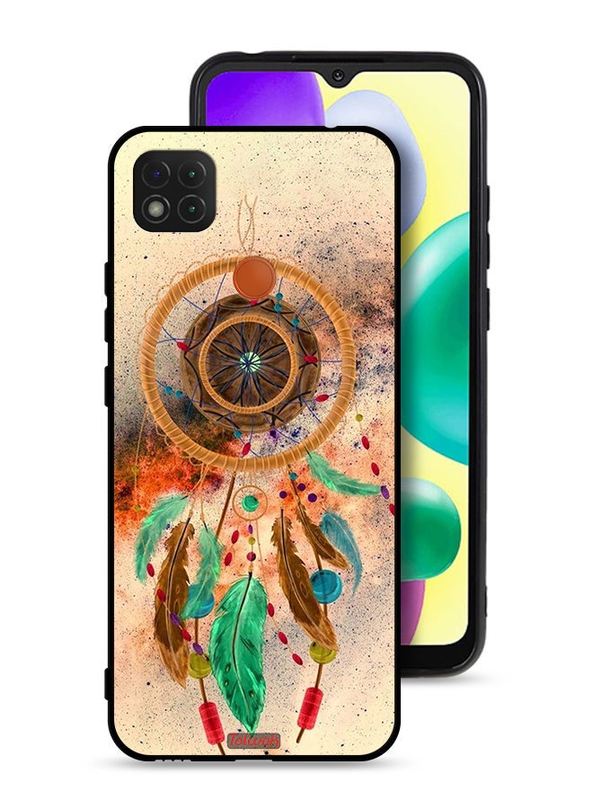Tolwak Xiaomi Redmi 9C Protective Case Cover Mandala Hanging Feathers - Image 1