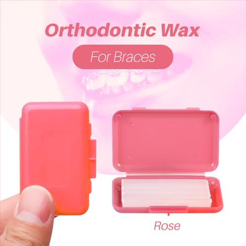 Dentosmile (Rose Flavored) Orthodontic Wax For Braces/Patient Relief Wax Dental Wax For Braces Support Wax To Relieve Irritation And Pain - 5 Strips Per Box (1) - Image 2