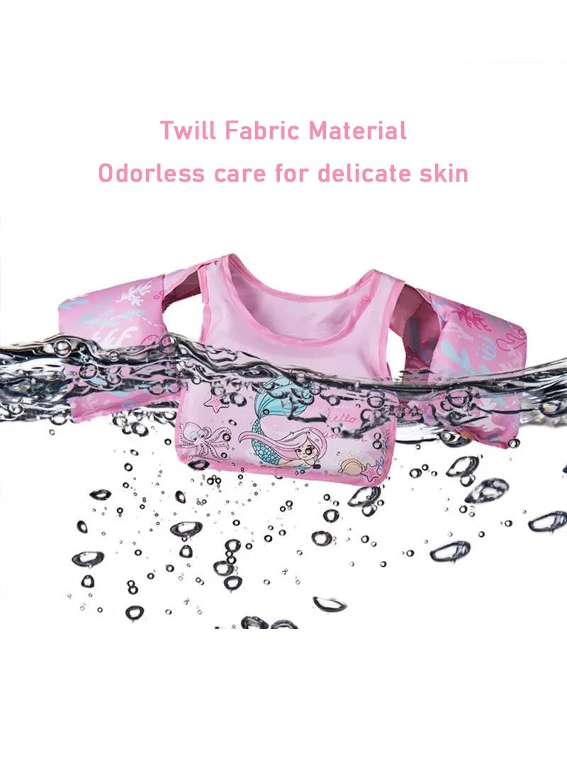 TAPIT Swim Arm Band for Kids, Toddler Swim Vest Cute Cartoon Swimming Wings Pool Floats Sleeve Children Water Sports Learning Swim Training Equipment, Pink Rainbow Horse  - Image 3