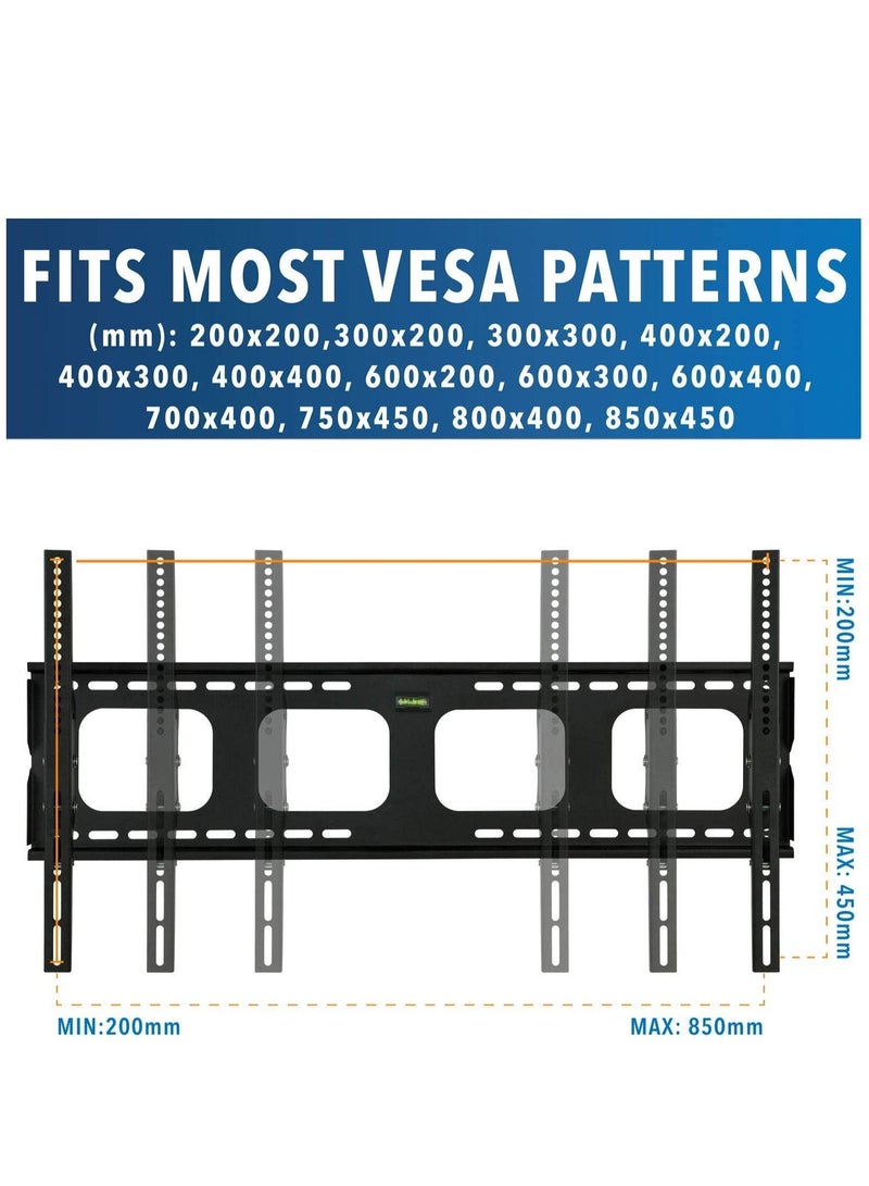 Large Tilting TV Wall Mount Bracket | 42 43 50 55 58 65 70 75 80 Inch | 220 Pound Capacity | VESA Compatible | Low Profile | Flat Screens - Image 4