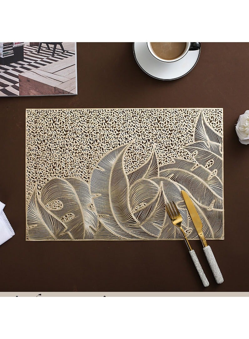 Placemats Set of 6, Heat Resistant Washable Waterproof Oil-Proof Placemats, Wrinkle Free Kitchen Dining Table Mats - Image 2