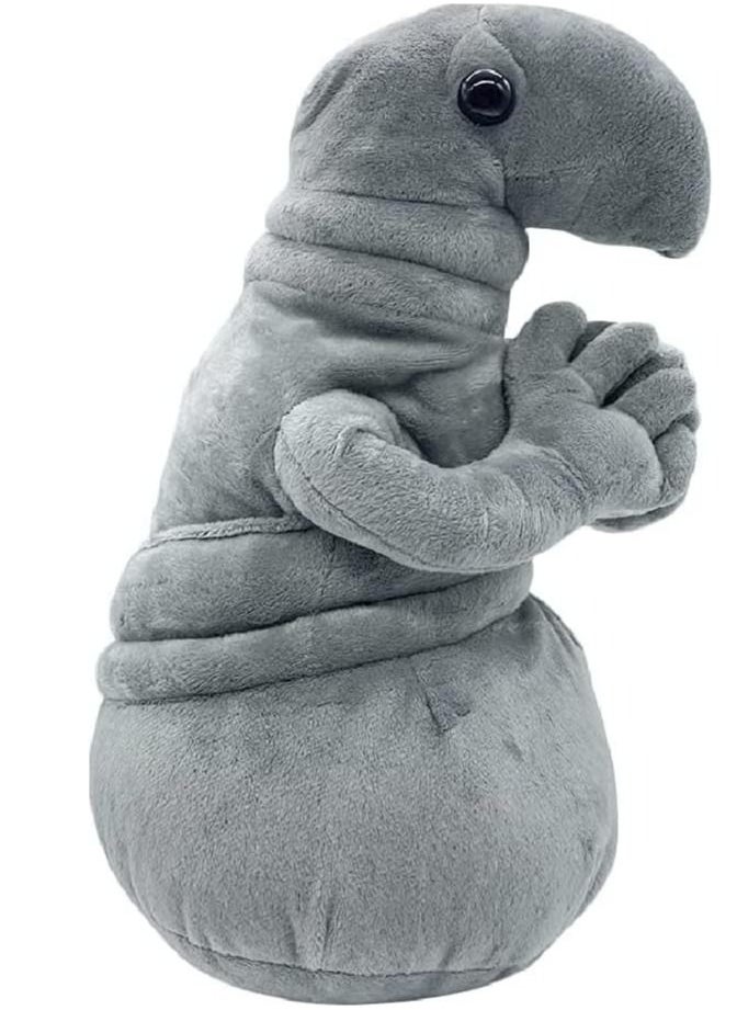 null - Plush toys with English text "Waiting Statue Tubby Gray Blob Plush Toy Soft Plush Doll Homunculus Loxodontus Creative Nice 7.9 in Tall" - Image 1