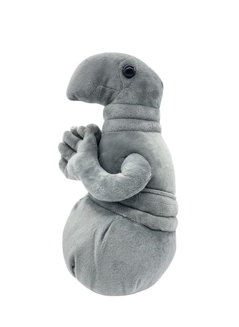 null - Plush toys with English text "Waiting Statue Tubby Gray Blob Plush Toy Soft Plush Doll Homunculus Loxodontus Creative Nice 7.9 in Tall" - Image 1