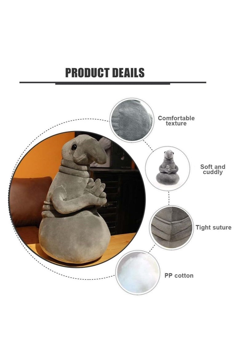 null - Plush toys with English text "Waiting Statue Tubby Gray Blob Plush Toy Soft Plush Doll Homunculus Loxodontus Creative Nice 7.9 in Tall" - Image 1