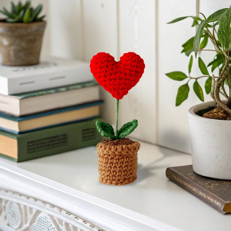 VELENTI Teacher Gifts - Thank You For Helping Me Grow - Crochet Daisy  Heart  Sunflower Gifts - Lovely Teacher Appreciation Gifts - Best Teacher Gift for Nursery Teacher  Teaching Assistant (1 Flower: Assorted) - Image 3