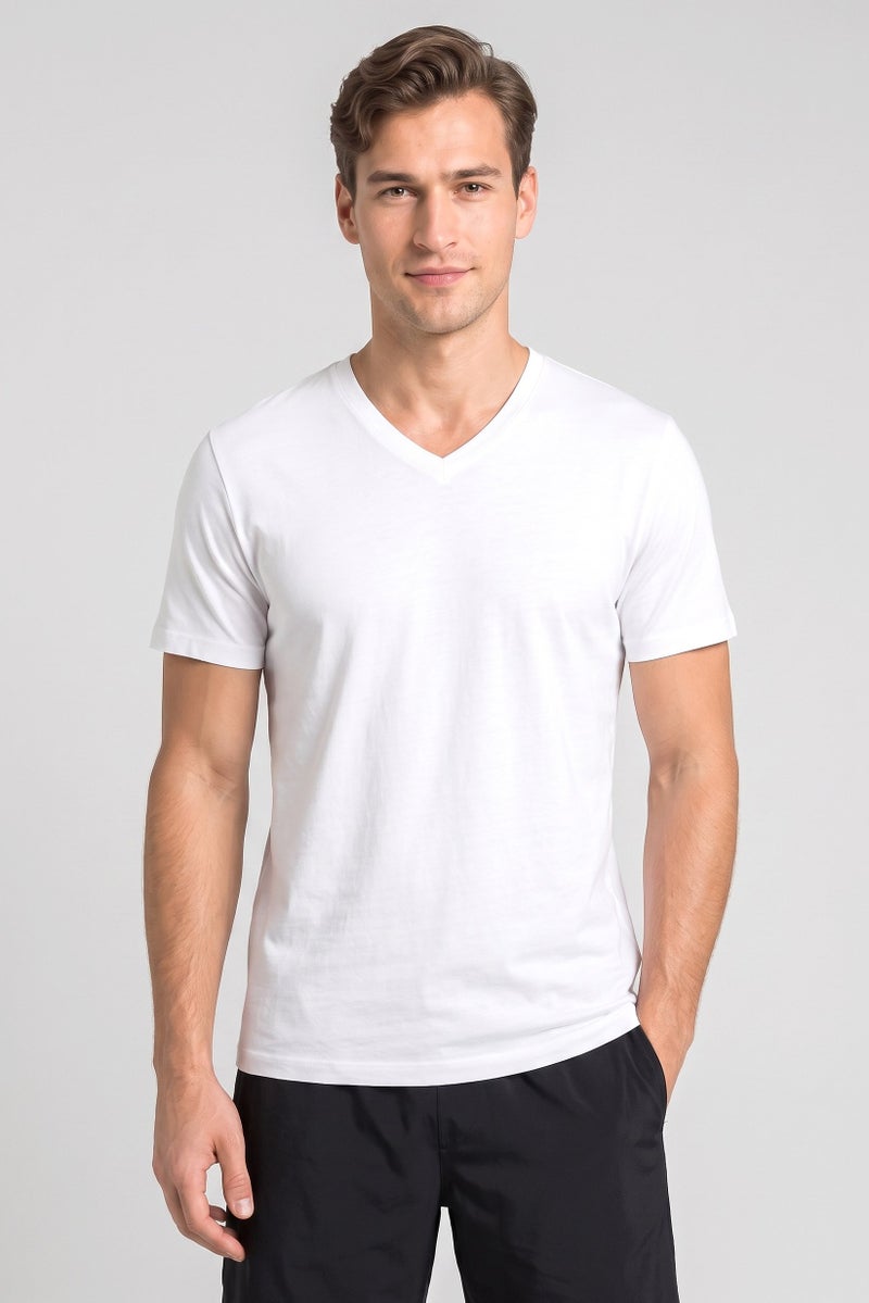 SKECHERS Men Sportswear Fit Short Sleeve Outdoor T-Shirt, White - Image 1