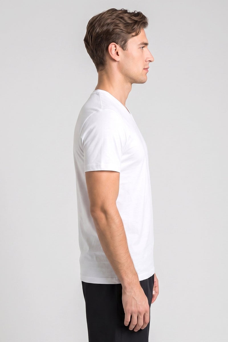 SKECHERS Men Sportswear Fit Short Sleeve Outdoor T-Shirt, White - Image 3