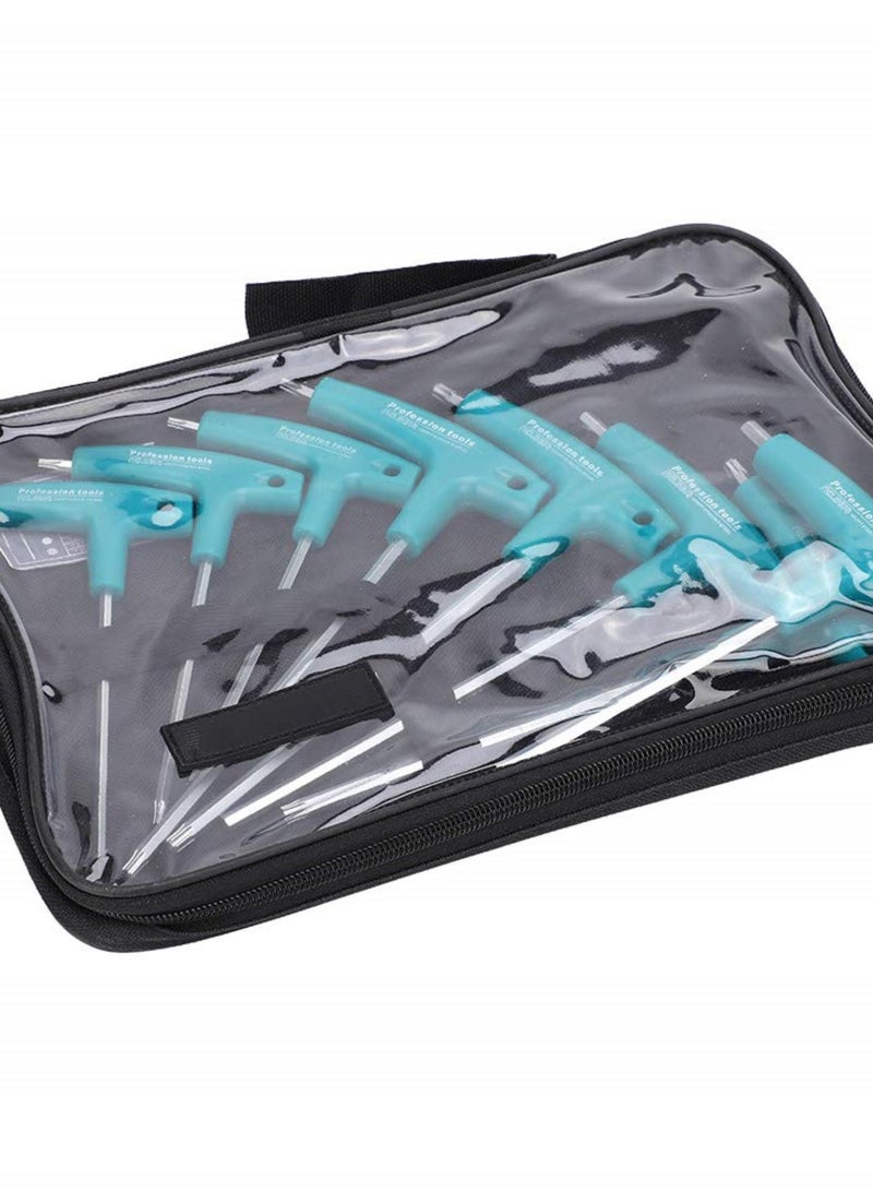 GGOOT Pentagonal Wrench 30×20×4 Handle Hexagonal Wrench Set Pentagonal Anti 8209 Anti-skid Handle Manual Repair Hardware Tools 0614C,T-Shape Hexagonal Wrench - Image 1