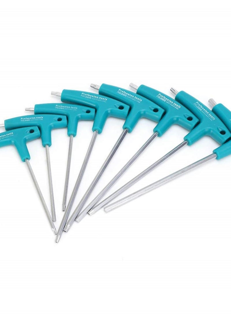 GGOOT Pentagonal Wrench 30×20×4 Handle Hexagonal Wrench Set Pentagonal Anti 8209 Anti-skid Handle Manual Repair Hardware Tools 0614C,T-Shape Hexagonal Wrench - Image 3