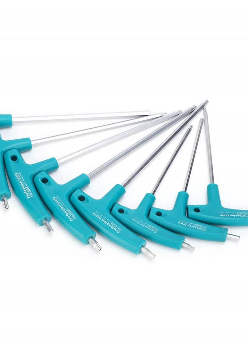 GGOOT Pentagonal Wrench 30×20×4 Handle Hexagonal Wrench Set Pentagonal Anti 8209 Anti-skid Handle Manual Repair Hardware Tools 0614C,T-Shape Hexagonal Wrench - Image 4