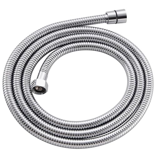 Angle Simple Replacement Shower Hose 79", Stainless Steel Flexible Handheld Shower Extension Hose 1/2" IPS, No Tangles, Chrome - Image 1