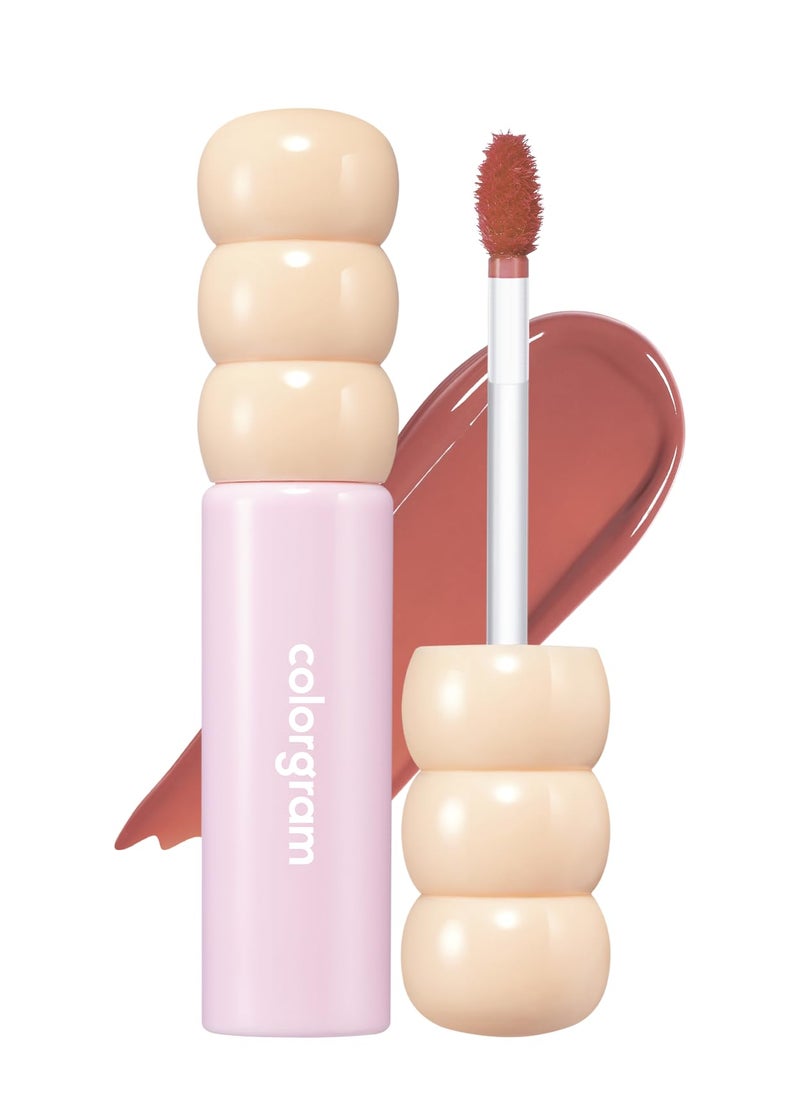 COLORGRAM Fruity Glass Tint 05 Sweet Persimmon | Korean Long Lasting & Waterproof Lip Stain | Glossy Dewy Lip Gloss, Highly Pigmented Subtle Coral Beige Shade with Glowing effect 0.11 Oz. - Image 1