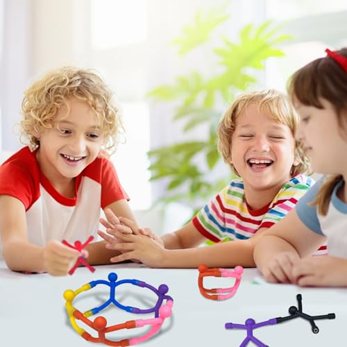 M.best Mbest 20pcs Magnetic Fidget Travel Toys for Kids Novelty Magnet Men Figures Toys for Road Trip Airplane Play Classroom Prizes Easter Egg Stuffers Stocking Stuffer Gifts - Image 5