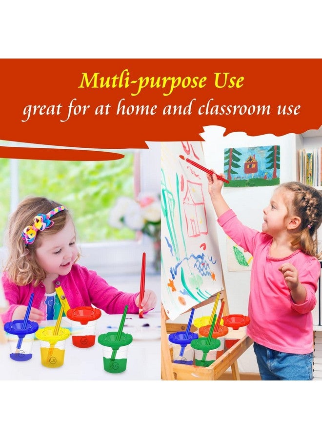 ذا ميجا ديلز مجموعة ألوان للأطفال - 6 ألوان قابلة للغسل - زجاجات ألوان قابلة للغسل سعة 16 أونصة، 10 أكواب ألوان مانعة للانسكاب وفرش ألوان للأطفال الصغار، لوازم ألوان للفصول الدراسية للأطفال، مجموعة ألوان للأصابع للأطفال الصغار - Image 4