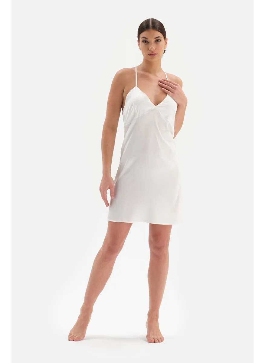 dagi White Bride Satin Nightgown