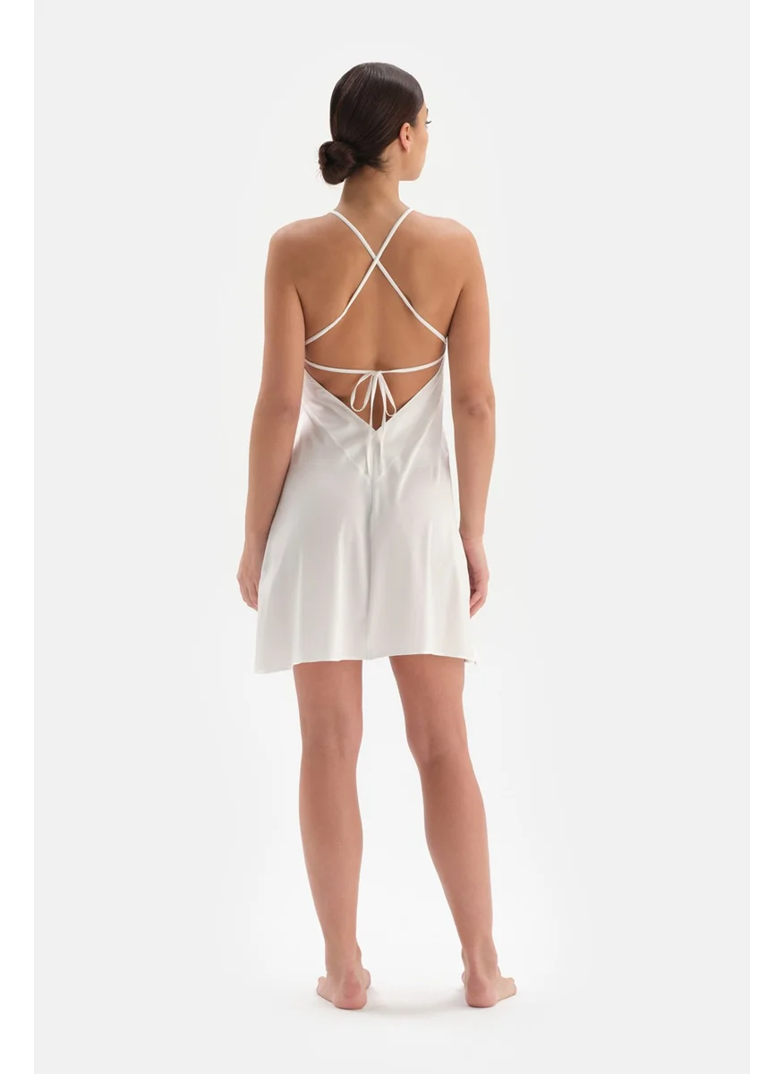 dagi White Bride Satin Nightgown