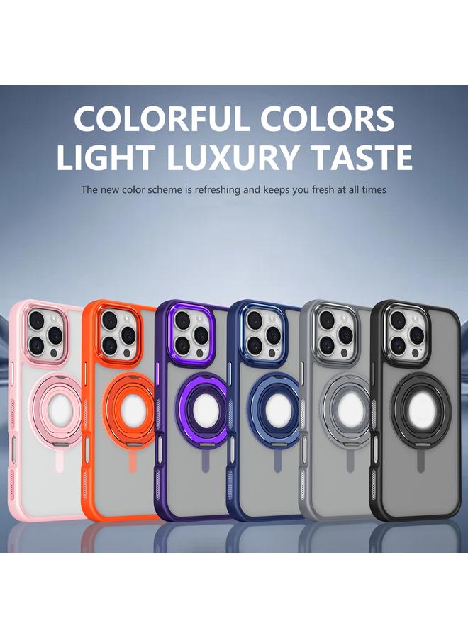 إيروريكس جراب لهاتف iPhone 16 Pro Max Skin Feel Matte Silicone Round 360 درجة مع حامل حلقي للهاتف - Image 2