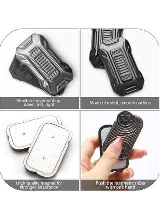 Fidget Toys Adults Carbon Fiber Fidget Slider EDC Fidget Toys Magnet Fidget Stress Relief ADHD Toys Desk Toys for Office for Adults(Magnetic Fidget Slider Black) - view 5
