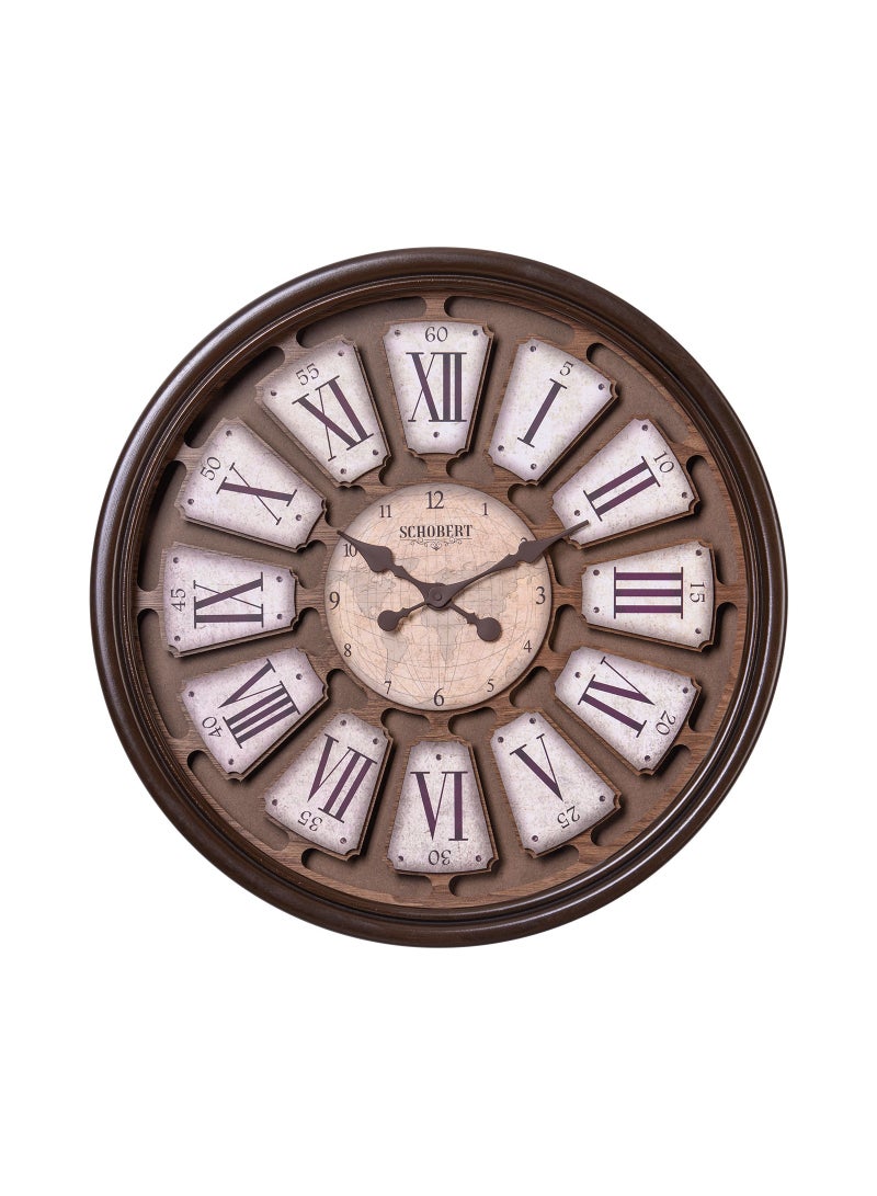 Schobert Silent Quartz Wooden Big Wall Clock 60cm - Image 1