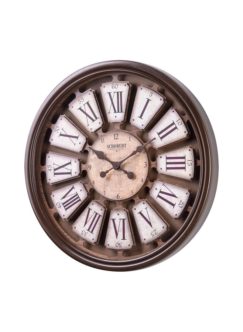 Schobert Silent Quartz Wooden Big Wall Clock 60cm - Image 3