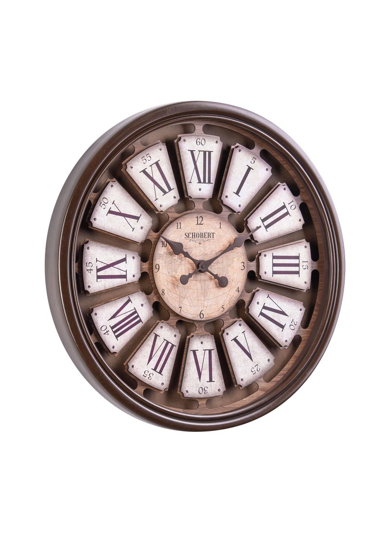 Schobert Silent Quartz Wooden Big Wall Clock 60cm - Image 2