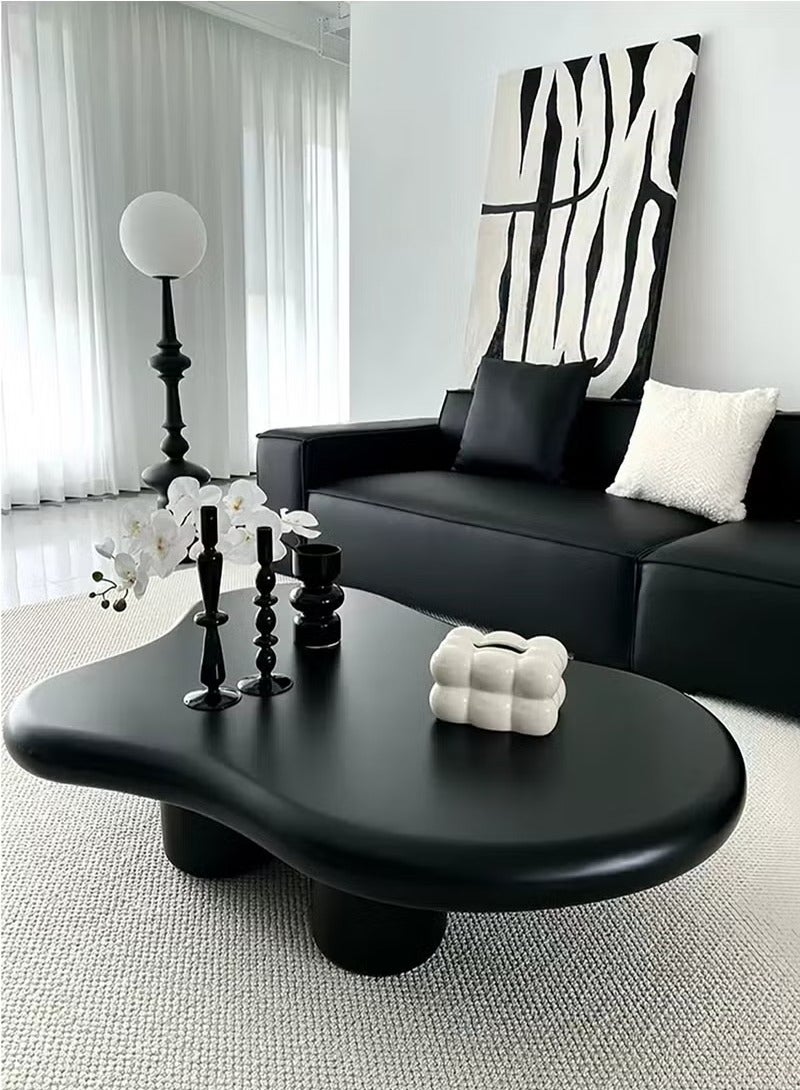 طاولة جانبية بتصميم عصري لغرفة المعيشة وأثاث المنزل على الطراز الشمالي وطاولة قهوة غير منتظمة الشكل على شكل سحابة وطاولة شاي صغيرة بسيطة على شكل منزل لغرفة المعيشة والشرفة والحديقة وطاولة غرفة المعيشة وغرفة النوم 120 سم - Image 1