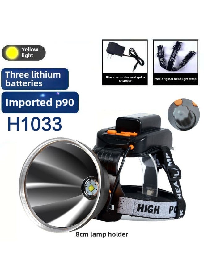 Generic LED Headlight Strong Light Rechargeable P900 Head-mounted Outdoor Long-shot All-night Endurance Flashlight Xenon Miner's Lamp 