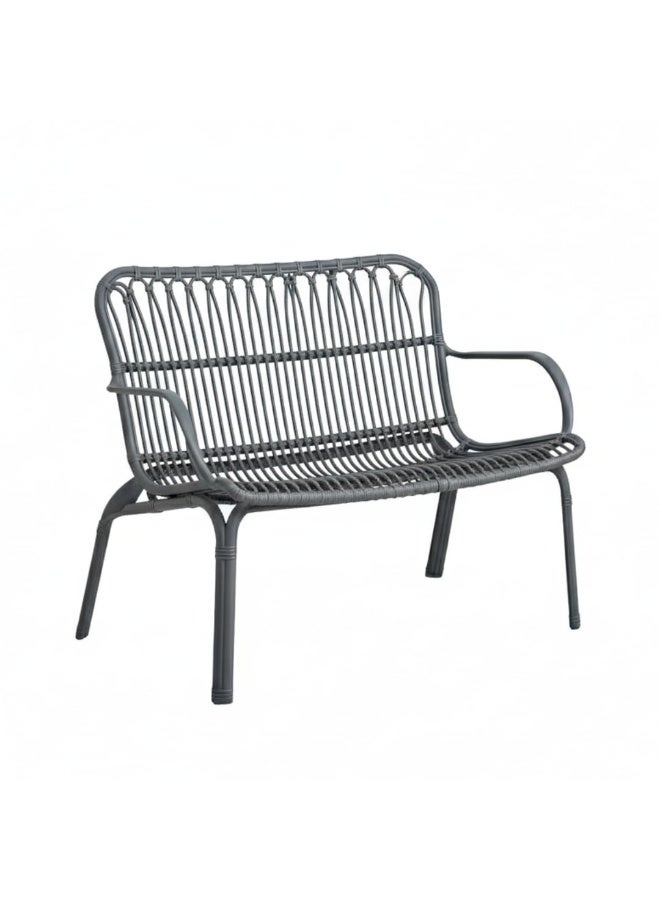 73Hours 4-Seater Outdoor Sofa Set – Fiberglass-Reinforced Plastic Seating, Modern Durable Frame, 2 Chairs, 1 Loveseat  Coffee Table – All-Weather, UV-Resistant Patio Set (Grey) - Image 3