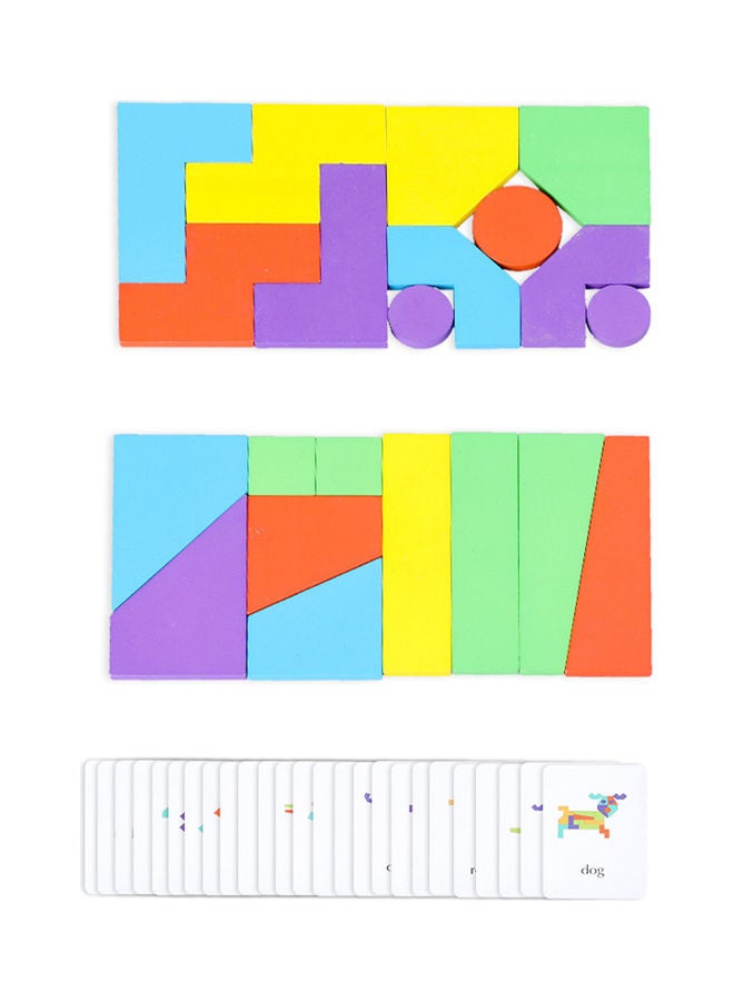 Wooden DIY Tangram Jigsaw Puzzle - Image 4