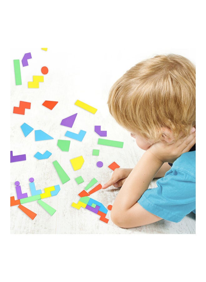 Wooden DIY Tangram Jigsaw Puzzle - Image 1