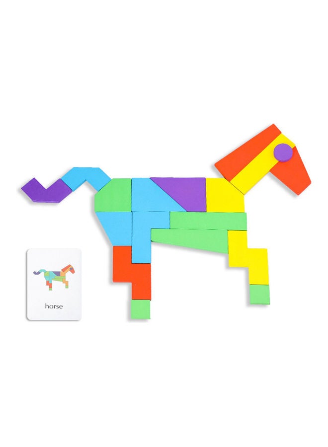 Wooden DIY Tangram Jigsaw Puzzle - Image 5