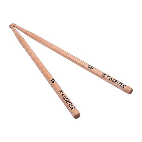 Kadence Classic Drum Sticks Hickory Wood, Wooden Tip For Kids, Begginers and Adults (5B) - Image 4
