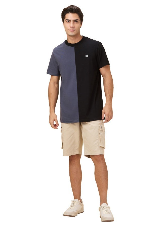 Being Human Mens Black Colorblocked Round Neck Short Sleeve T-Shirt - Image 5